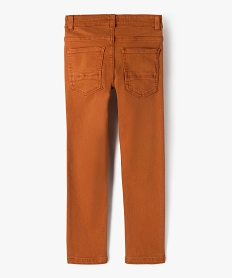 pantalon uni extensible coupe slim garcon rouge pantalonsF224501_3