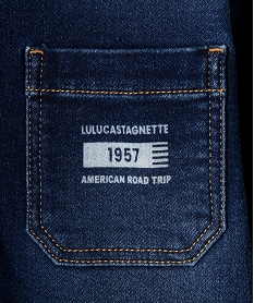 chemise en jean stretch a manches longues garcon - lulucastagnette gris chemisesF225901_2
