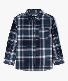 GEMO Chemise manches longues à carreaux garçon Imprimé
