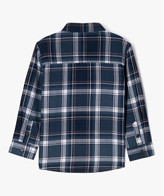 chemise manches longues a carreaux garcon imprime chemisesF226001_4
