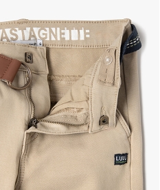pantalon en maille look chino avec ceinture garcon - lulucastagnette beige pantalonsF226401_2