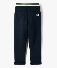 pantalon en maille avec revers garcon - lulucastagnette bleu pantalonsF226801_4