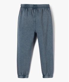 pantalon jogger en maille avec ceinture elastique garcon bleu pantalonsF226901_3