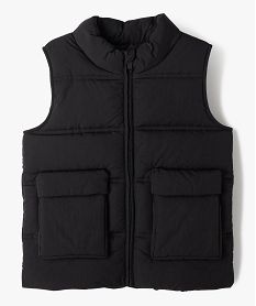 GEMO Blouson sans manches matelassé avec col montant garçon noir standard