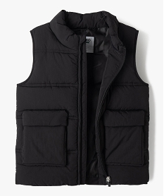 blouson sans manches matelasse avec col montant garcon noir standard blousons et vestesF228301_3