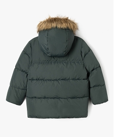 blouson a capuche double fourrure imitation garcon vert blousons et vestesF228601_4