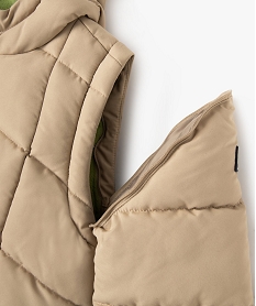 blouson double polaire a capuche et manches amovibles garcon - lulucastagnette beige standard blousons et vestesF228701_4