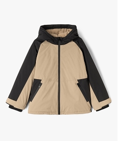 GEMO Blouson à capuche doublé polaire garçon Beige