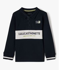 GEMO Polo à manches longues bicolore garçon - LuluCastagnette navy