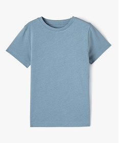 GEMO Tee-shirt à manches courtes en coton uni garçon bleu vif