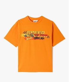 tee-shirt manches courtes avec motif voiture de course garcon - hot wheels orange tee-shirtsF232401_4