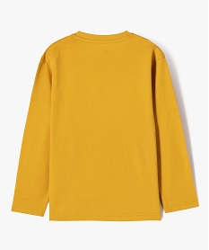 tee-shirt a manches longues avec motif dinosaures et sequins reversibles garcon jaune tee-shirtsF233101_4