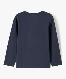 tee-shirt manches longues a motif voiture en sequins reversibles garcon bleu tee-shirtsF233301_3