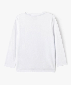 tee-shirt manches longues en coton imprime garcon - sonic blanc tee-shirtsF234001_4