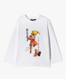 tee-shirt manches longues en coton imprime garcon - naruto blanc tee-shirtsF234101_4