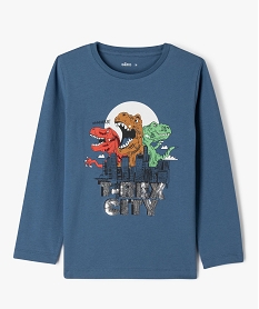 tee-shirt manches longues a motifs brillants garcon bleu tee-shirtsF234501_4