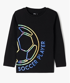 GEMO Tee-shirt manches longues à motifs brillants garçon noir standard