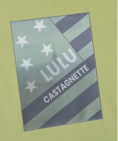 tee-shirt manches longues avec motif anime garcon - lulucastagnette vert tee-shirtsF235201_2