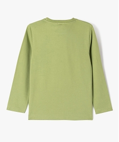 tee-shirt manches longues avec motif anime garcon - lulucastagnette vert tee-shirtsF235201_4