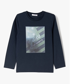 tee-shirt manches longues avec motif anime garcon - lulucastagnette bleu tee-shirtsF235301_4