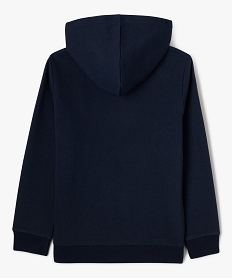 sweat a capuche avec inscription garcon bleu sweatsF236501_3