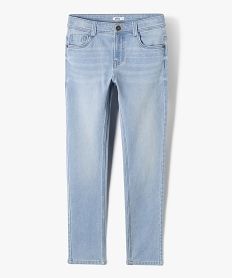 GEMO Jean coupe slim taille ajustable garçon blanc chine