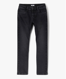 GEMO Jean regular en coton stretch à taille ajustable garçon noir standard