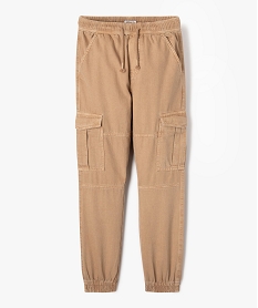 GEMO Pantalon cargo avec taille ajustable garçon beige standard