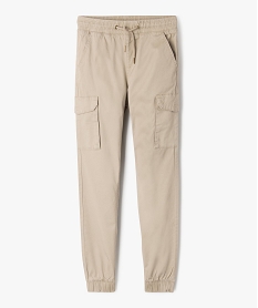 GEMO Pantalon en toile coupe jogger slim garçon Beige