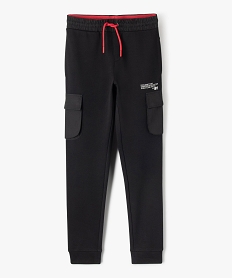 jogging en molleton a poches cargo garcon noir pantalonsF241401_4