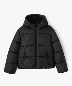 GEMO Blouson matelassé à capuche garçon noir standard
