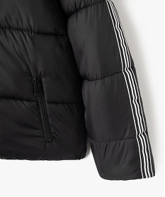 blouson matelasse a capuche garcon noir standard blousons et vestesF243401_2