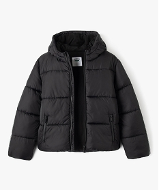 blouson matelasse a capuche garcon noir standard blousons et vestesF243401_3