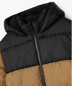 doudoune a capuche doublee polaire garcon orange blousons et vestesF243501_2