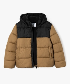 doudoune a capuche doublee polaire garcon orange blousons et vestesF243501_3
