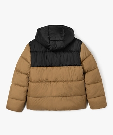 doudoune a capuche doublee polaire garcon orange blousons et vestesF243501_4