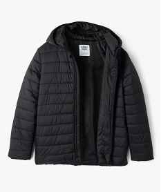 doudoune legere a capuche garcon noir vif blousons et vestesF243801_2