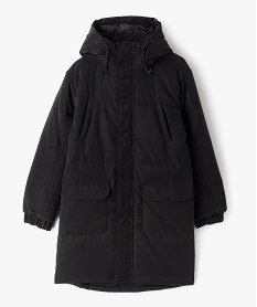 GEMO Manteau matelassé à capuche garçon noir vif
