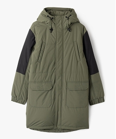 GEMO Manteau à capuche matelassé garçon kaki standard