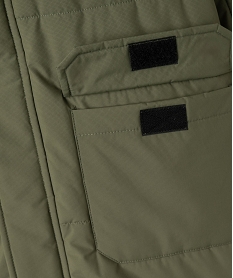 manteau a capuche matelasse garcon kaki standard blousons et vestesF244001_3