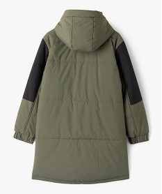 manteau a capuche matelasse garcon kaki standard blousons et vestesF244001_4