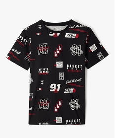 tee-shirt de sport a manches courtes garcon noir tee-shirtsF246401_4
