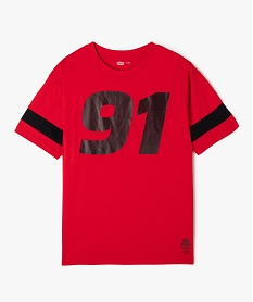 tee-shirt de sport a manches courtes avec inscription garcon rouge tee-shirtsF247001_4