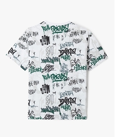 tee-shirt manches courtes imprime tags garcon blanc tee-shirtsF247701_4