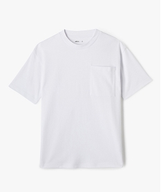 GEMO Tee-shirt manches courtes coupe oversize garçon blanc standard