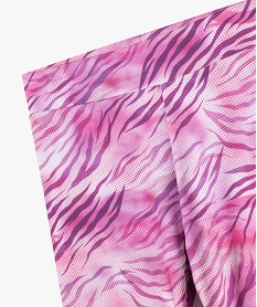 legging de sport long a taille haute elastiquee fille roseF250001_2