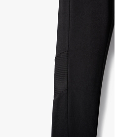 legging de sport long a taille haute elastiquee fille noir standardF250101_2
