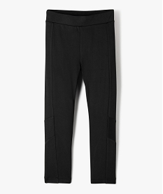 legging de sport long a taille haute elastiquee fille noir standardF250101_4