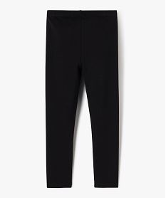 legging long uni resistant en coton stretch fille noir standardF250401_3