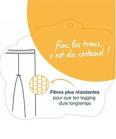 legging long uni resistant en coton stretch fille noir standardF250401_4